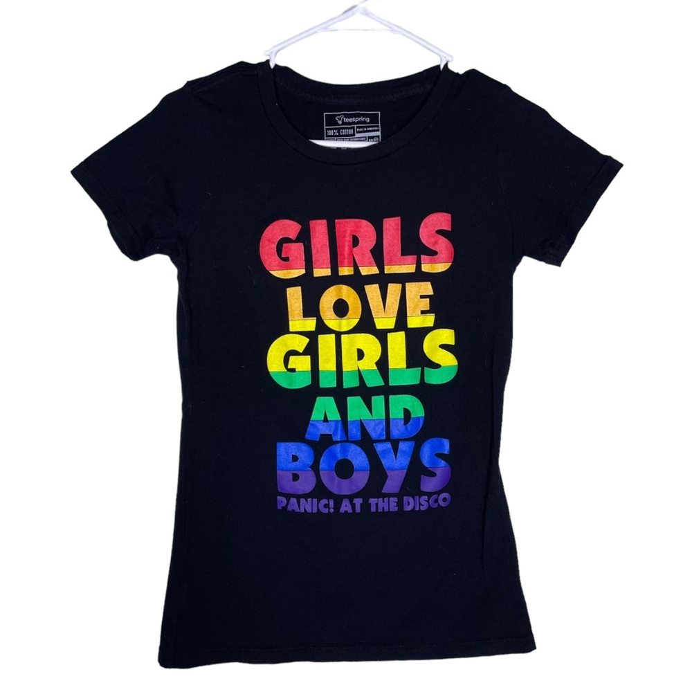 Panic! at the Disco Rainbow Pride Girls Love Girls And Boys Band T-shirt